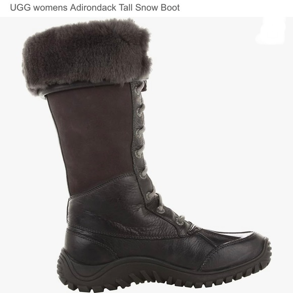 UGG Adirondack Vibram Tall Snow Boot Brown Leather Waterproof eVent Size 9 - Picture 3 of 13